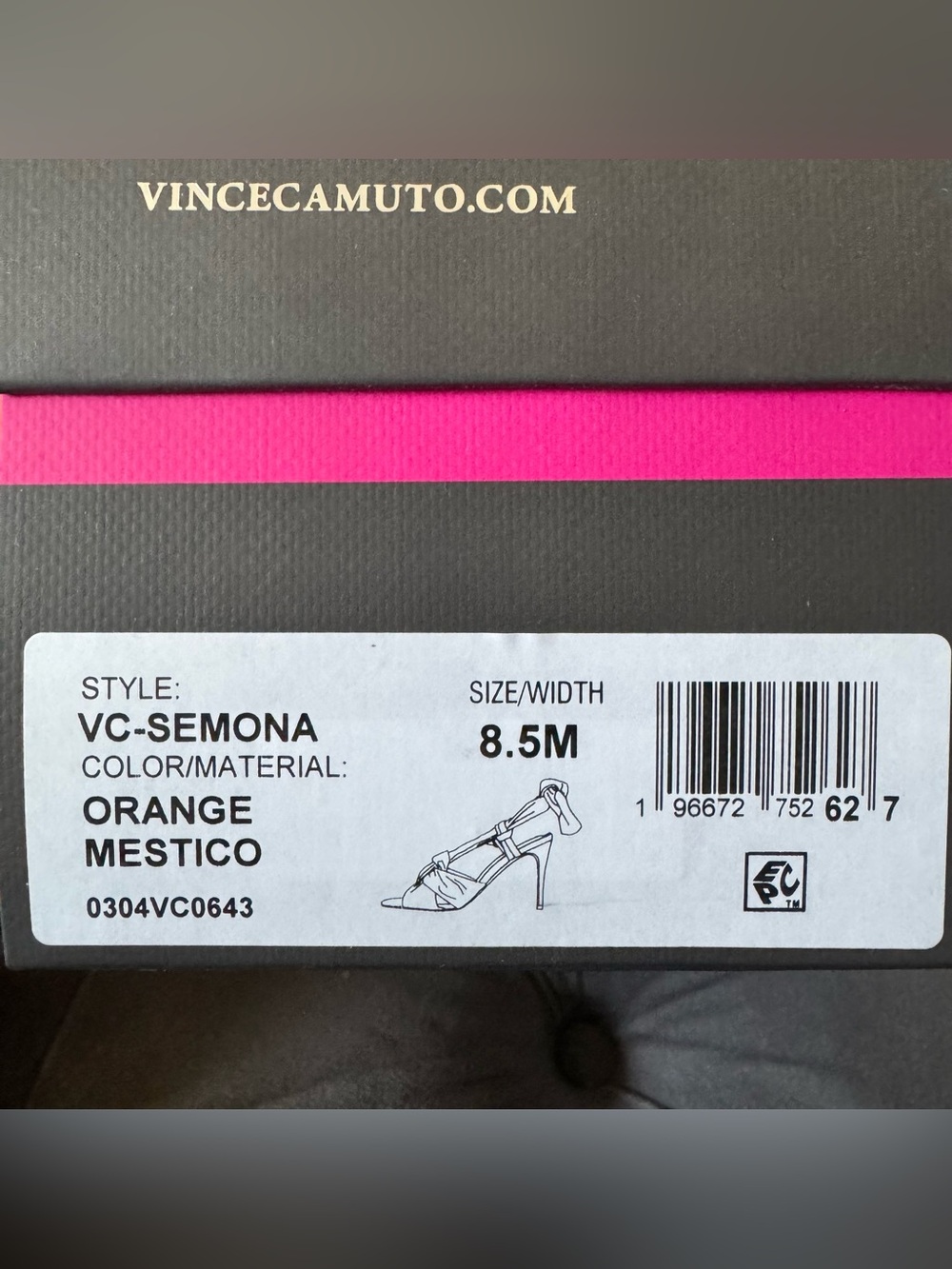 Vince Camuto Orange Semona Heels with Wraparound Ankle Straps - Picture 7 of 7